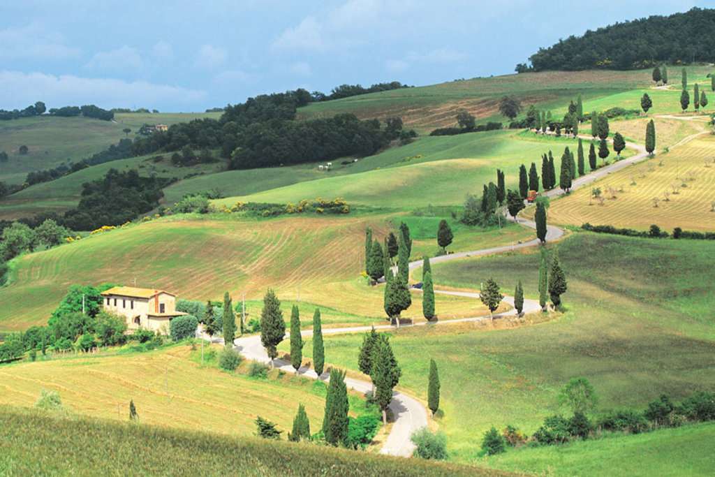 Toskana Landschaft Italien Online-Puzzle