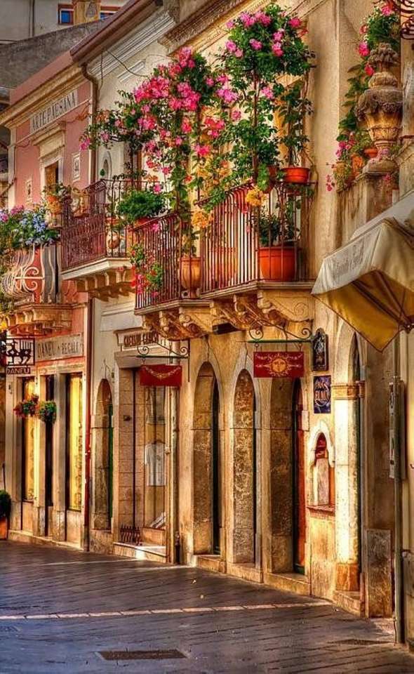 Taormina stad in Sicilië legpuzzel online