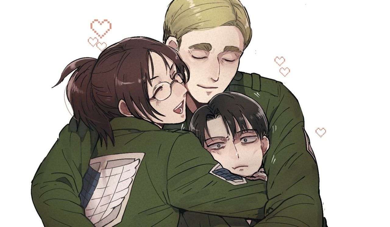 Hanji, Levi och Erwin pussel på nätet