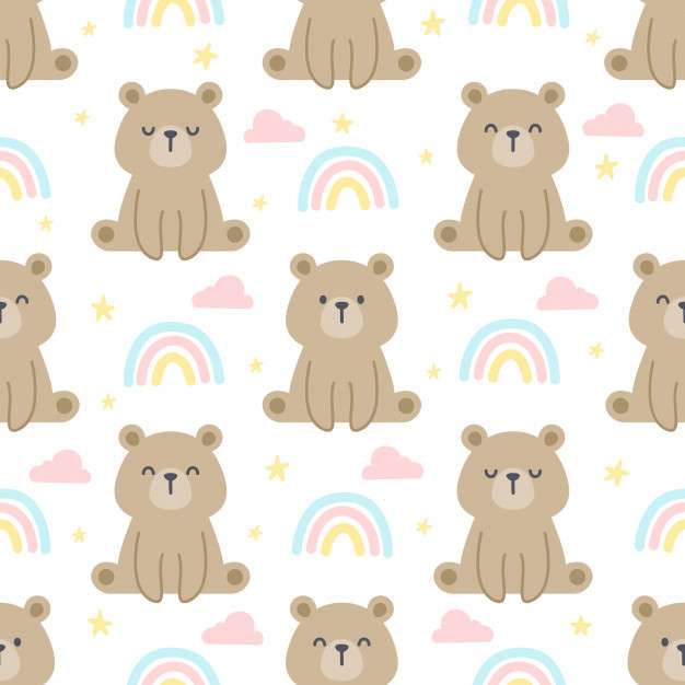 Regenbogen-Teddybären Online-Puzzle