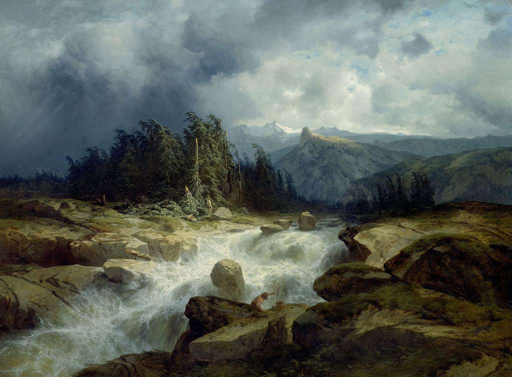 torrent de montagne par orage 1848 online puzzel