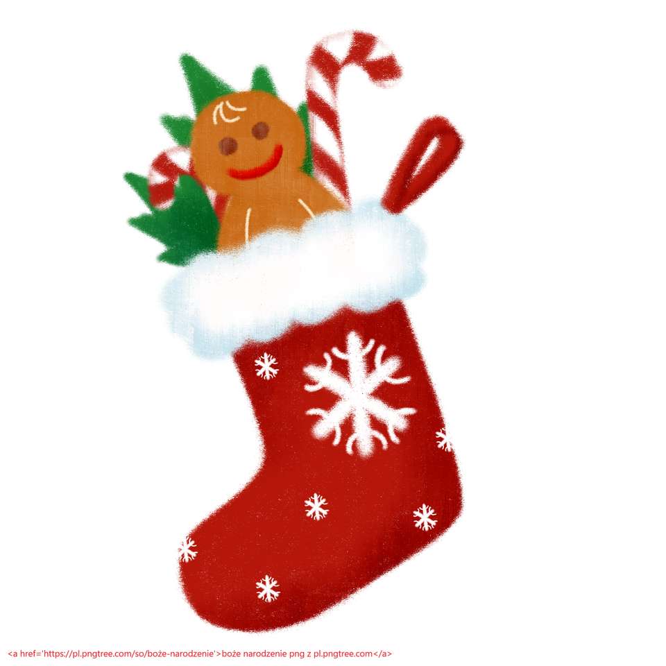 calcetín navideño rompecabezas en línea