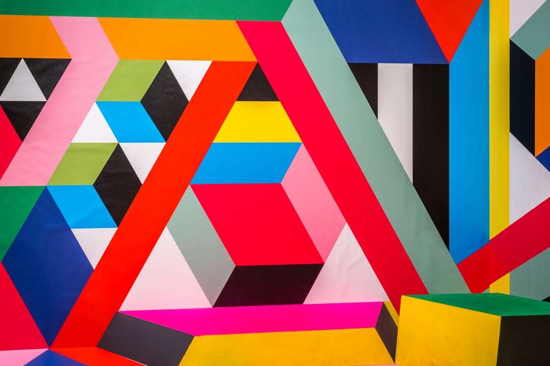 arte de parede em cores variadas quebra-cabeças online