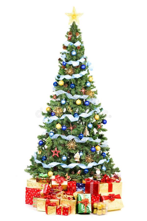 Коледна елха с подаръци. онлайн пъзел