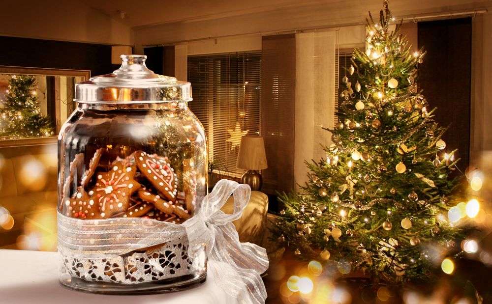 biscuits de pain d'épice, arbre de Noël puzzle en ligne