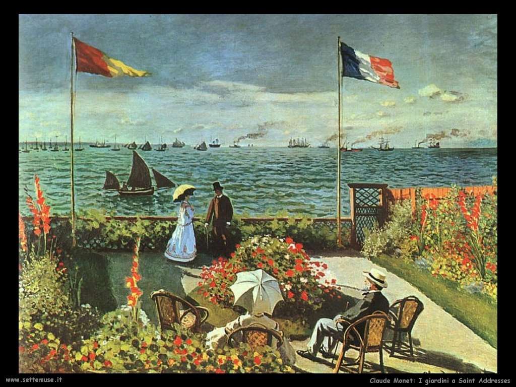 Monet - Terrasse à Sainte Adresse puzzle en ligne