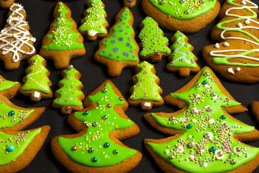 koekjes - kerstbomen legpuzzel online