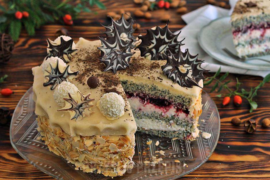 marcipánový a makový dort skládačky online