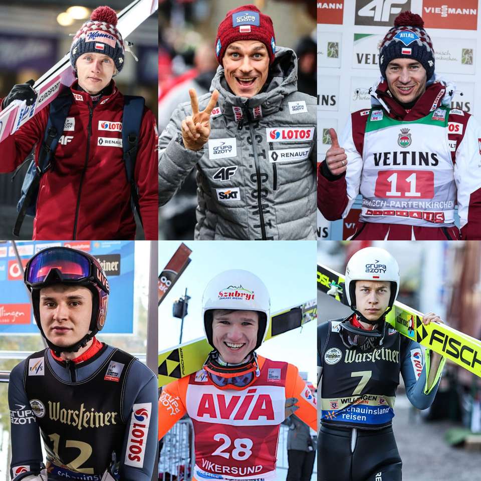 Saltadores de esquí polacos rompecabezas en línea