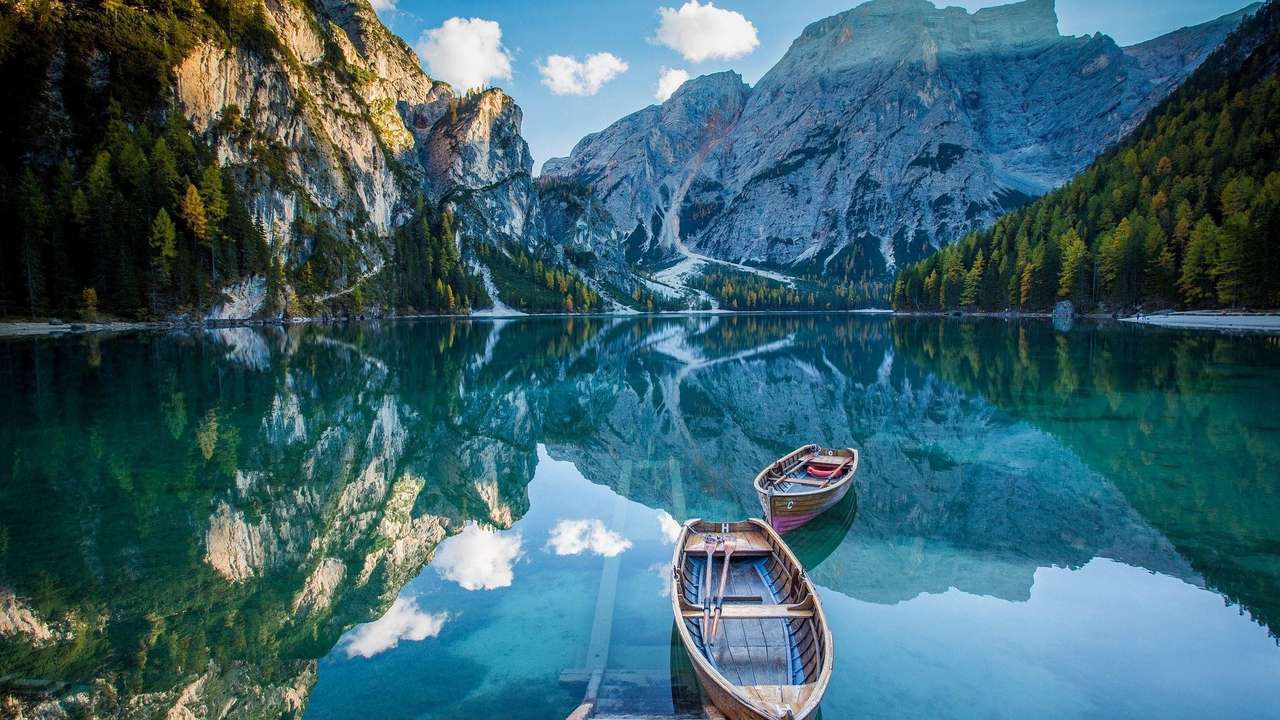 landskap med en båt pussel på nätet