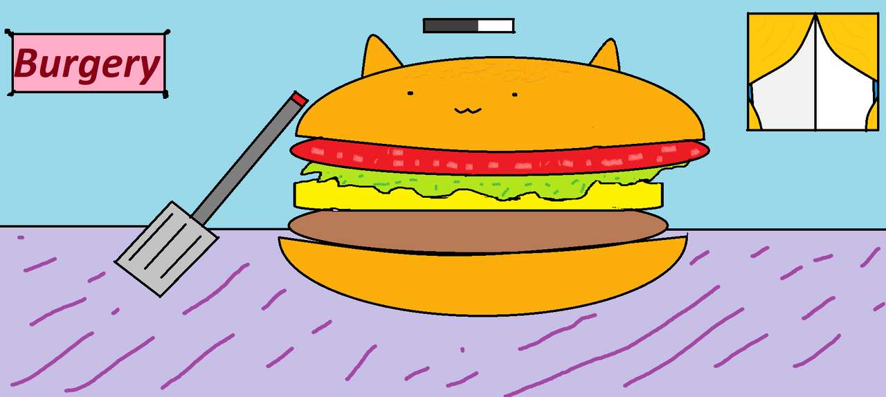 hamburger kočka skládačky online