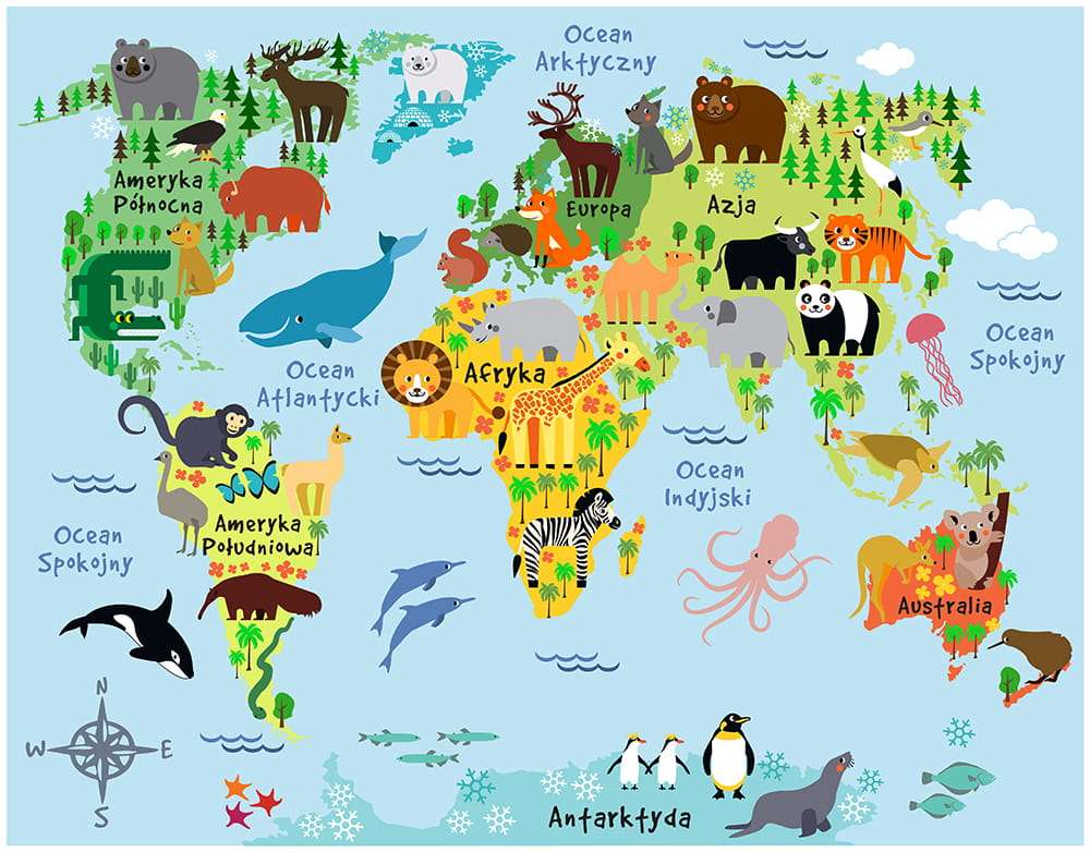 Continents jigsaw puzzle online