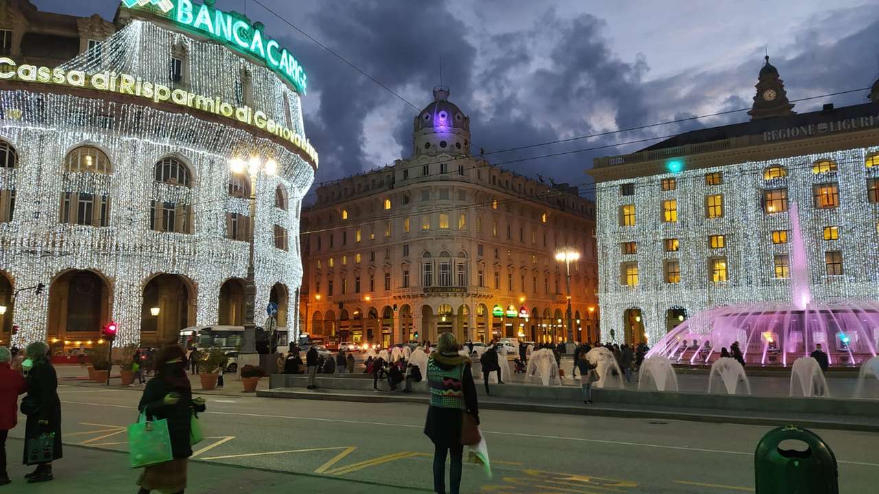 Genova illuminata per Natale puzzle online