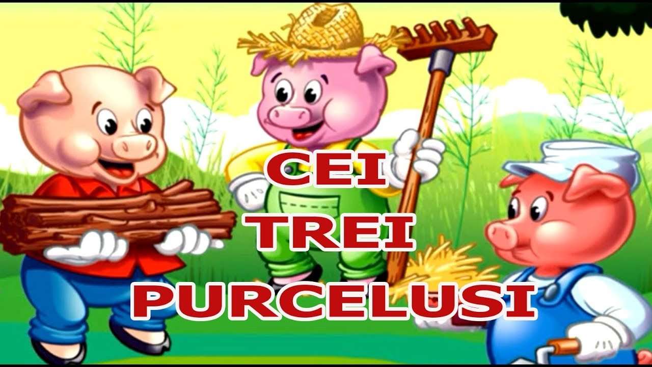 Tre små grisar pussel på nätet