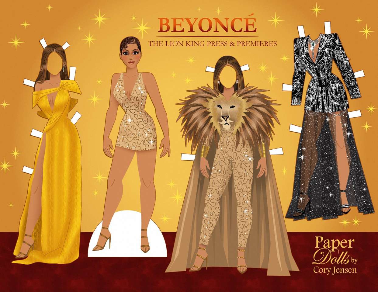 Beyonce az egyedülálló hölgyekért - papírba öltözve kirakós online