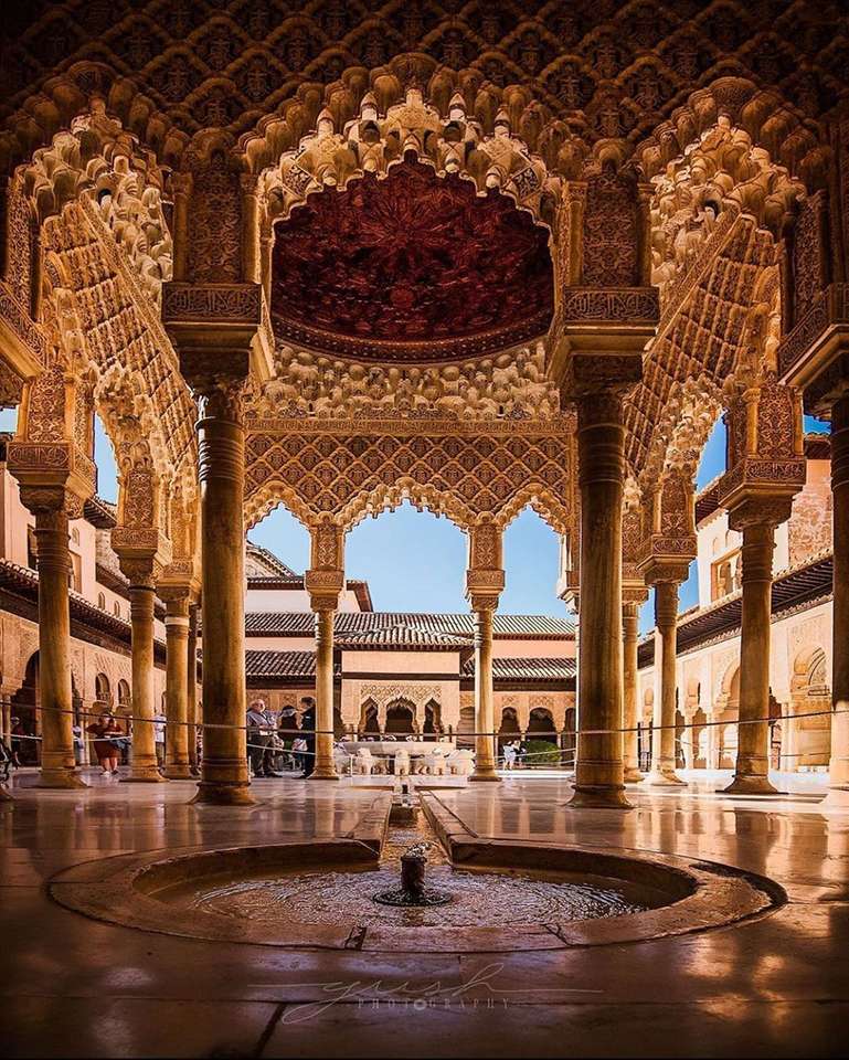 Alhambra i Granada pussel på nätet