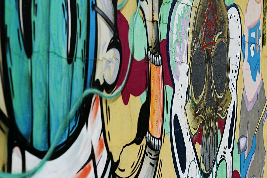 lebka graffiti skládačky online