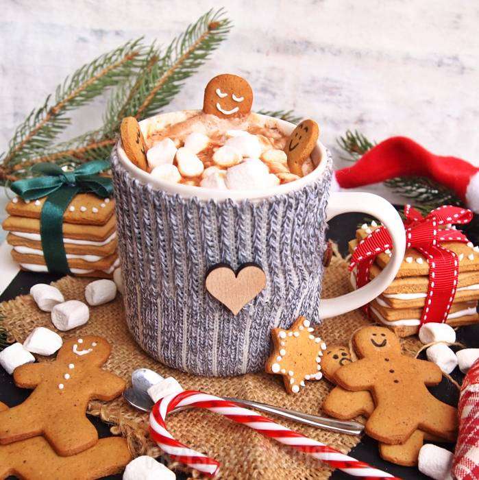 Cafea de Crăciun cu turtă dulce puzzle online