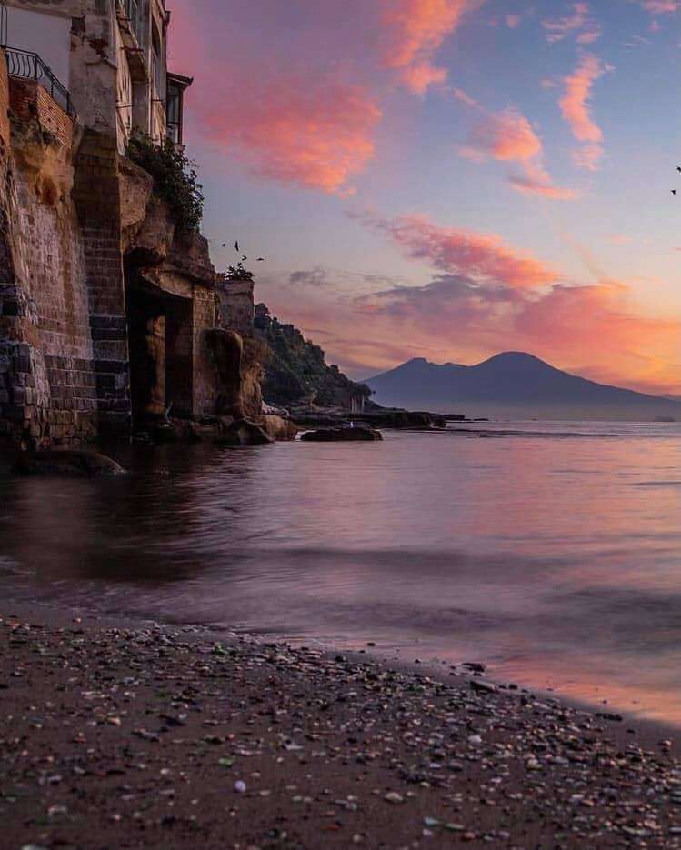 Ανατολή του ηλίου στο Posillipo Νάπολη Ιταλία παζλ online