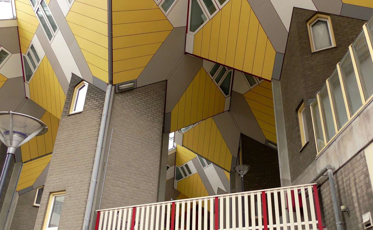 Будинки кубів в Роттердамі пазл онлайн