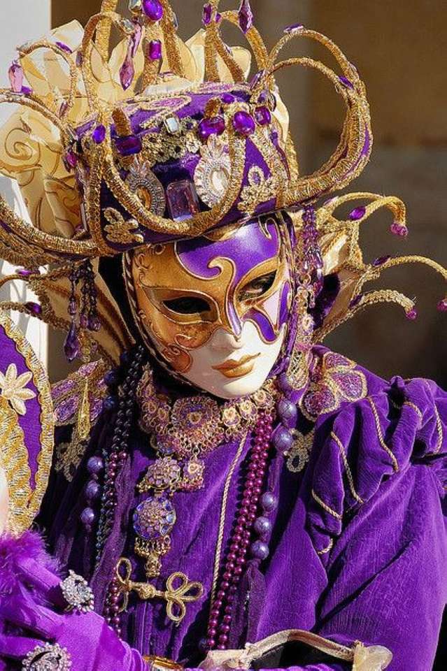 Măști și costume de carnaval de la Veneția jigsaw puzzle online
