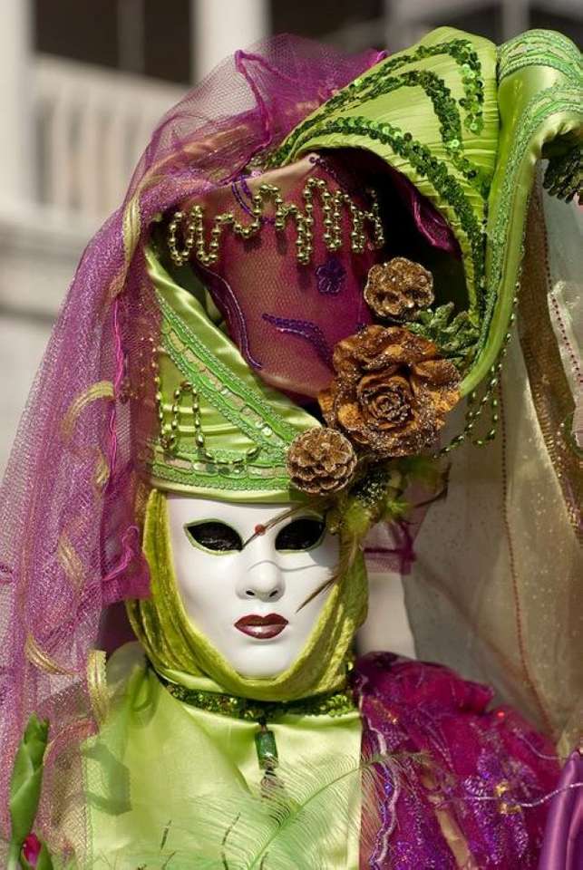 Máscaras y disfraces del Carnaval de Venecia rompecabezas en línea