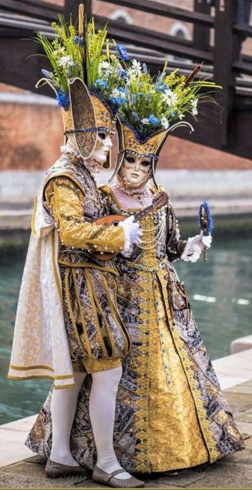 Маски и костюмы Венецианского карнавала пазл онлайн