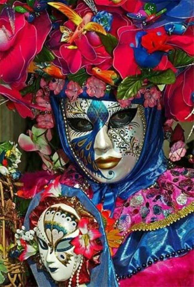 ヴェネツィアのカーニバルのマスクと衣装 オンラインパズル