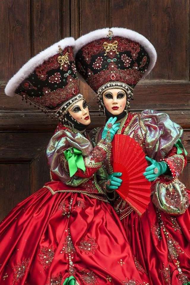 Венециански карнавални маски и костюми онлайн пъзел