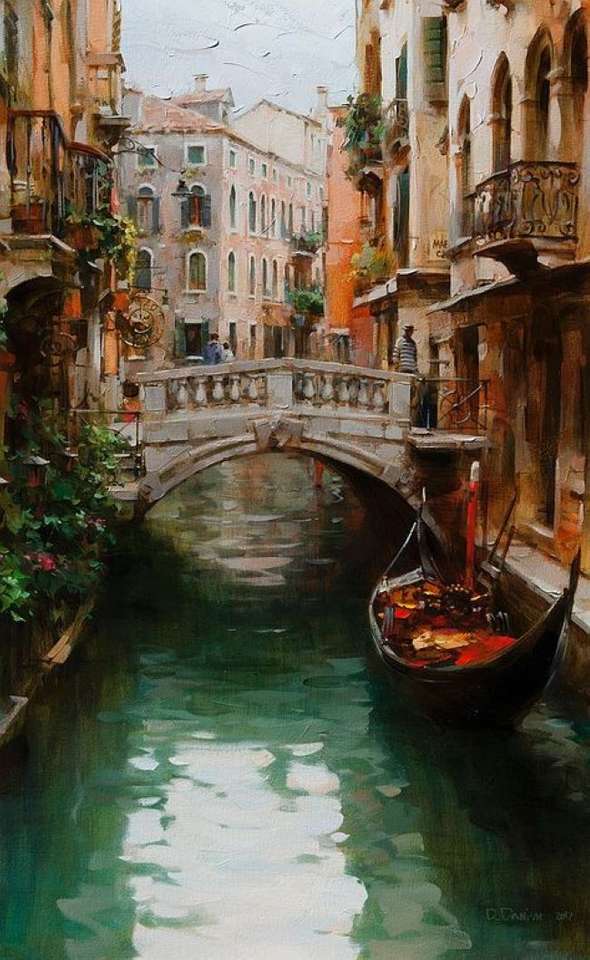 Γέφυρα στο κανάλι της Βενετίας παζλ online