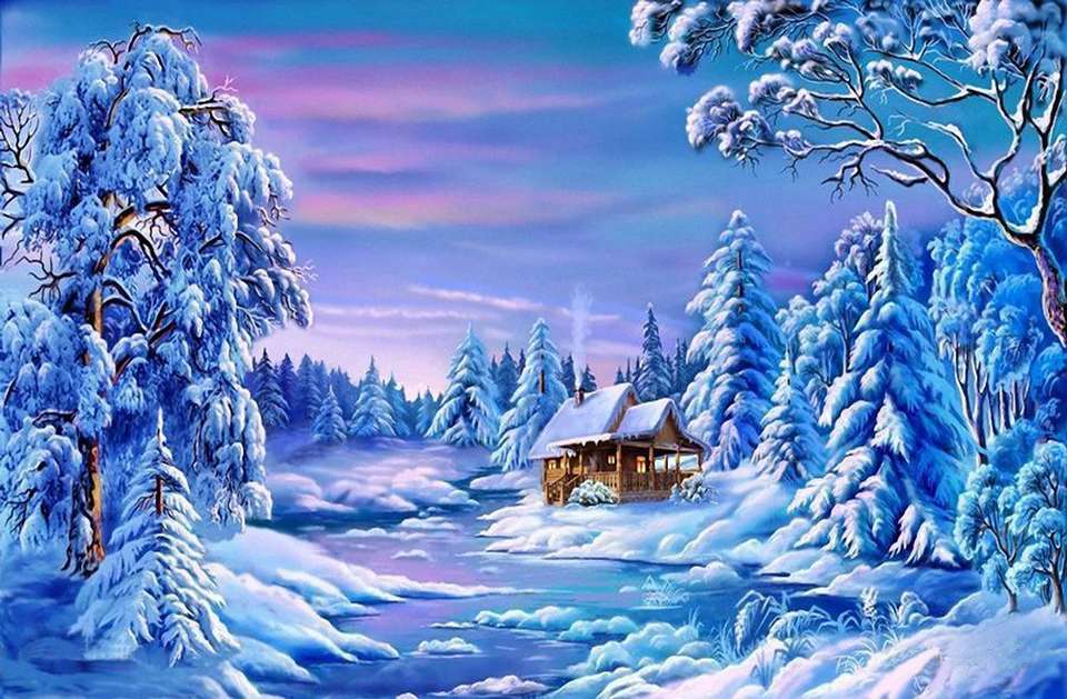peisaj de iarnă puzzle online