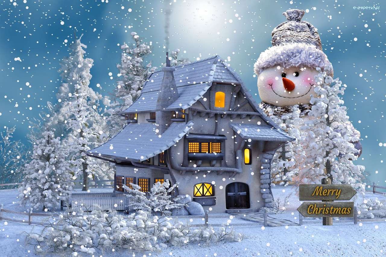 sneeuwpop, groeten legpuzzel online