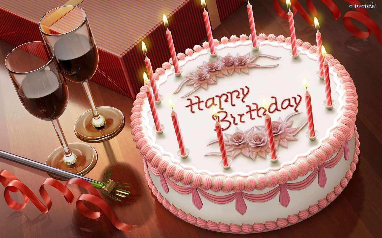 торт до дня народження онлайн пазл