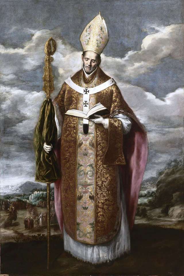 Saint Ildefons (ζωγραφική του El Greco από το 1613) online παζλ