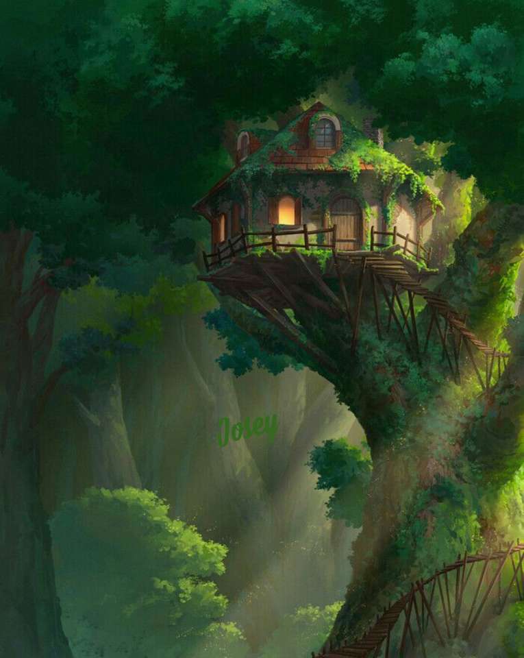 Дом на дереве. онлайн-пазл