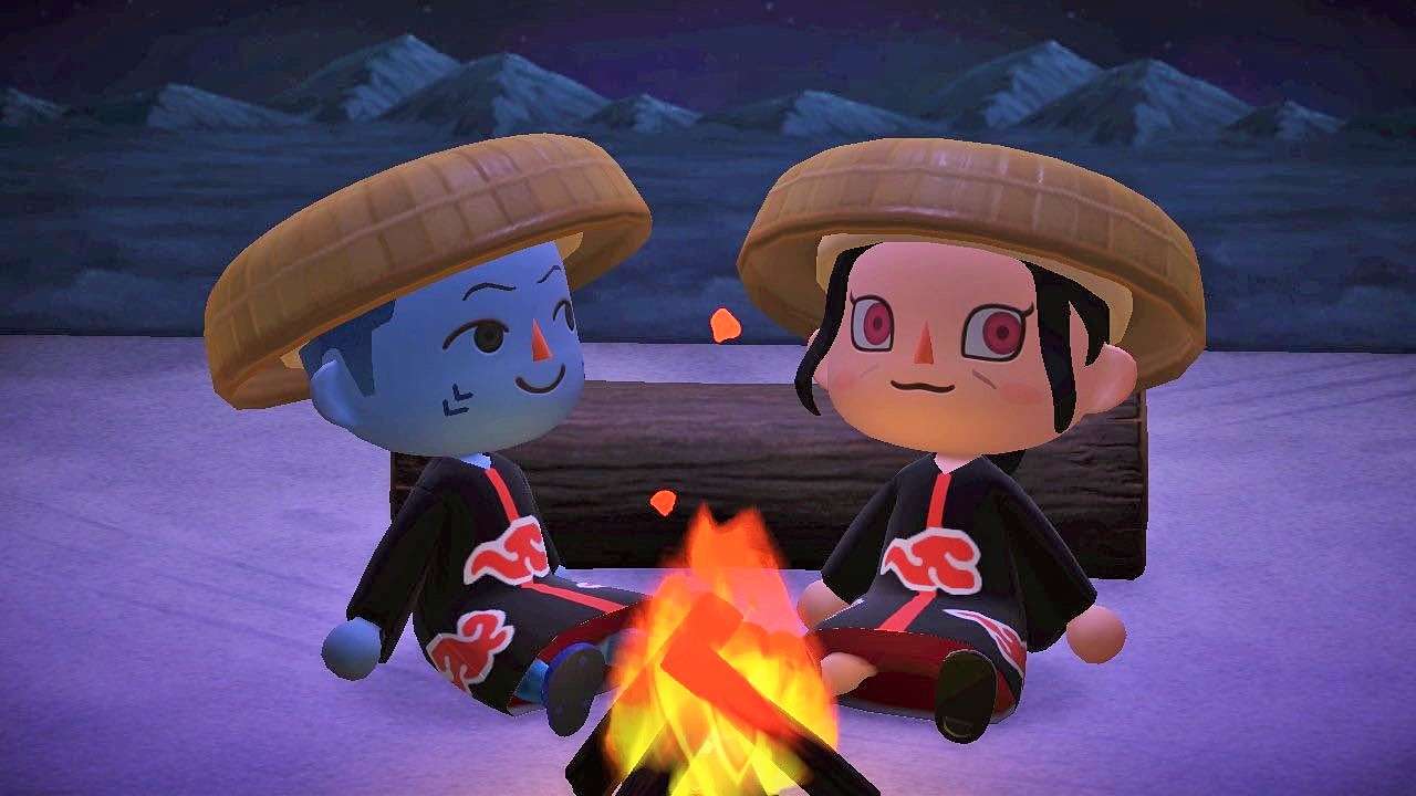 Kisame och Itachi går på camping pussel på nätet