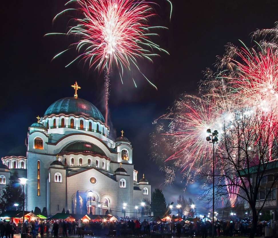 Belgradul în ajunul Anului Nou puzzle online