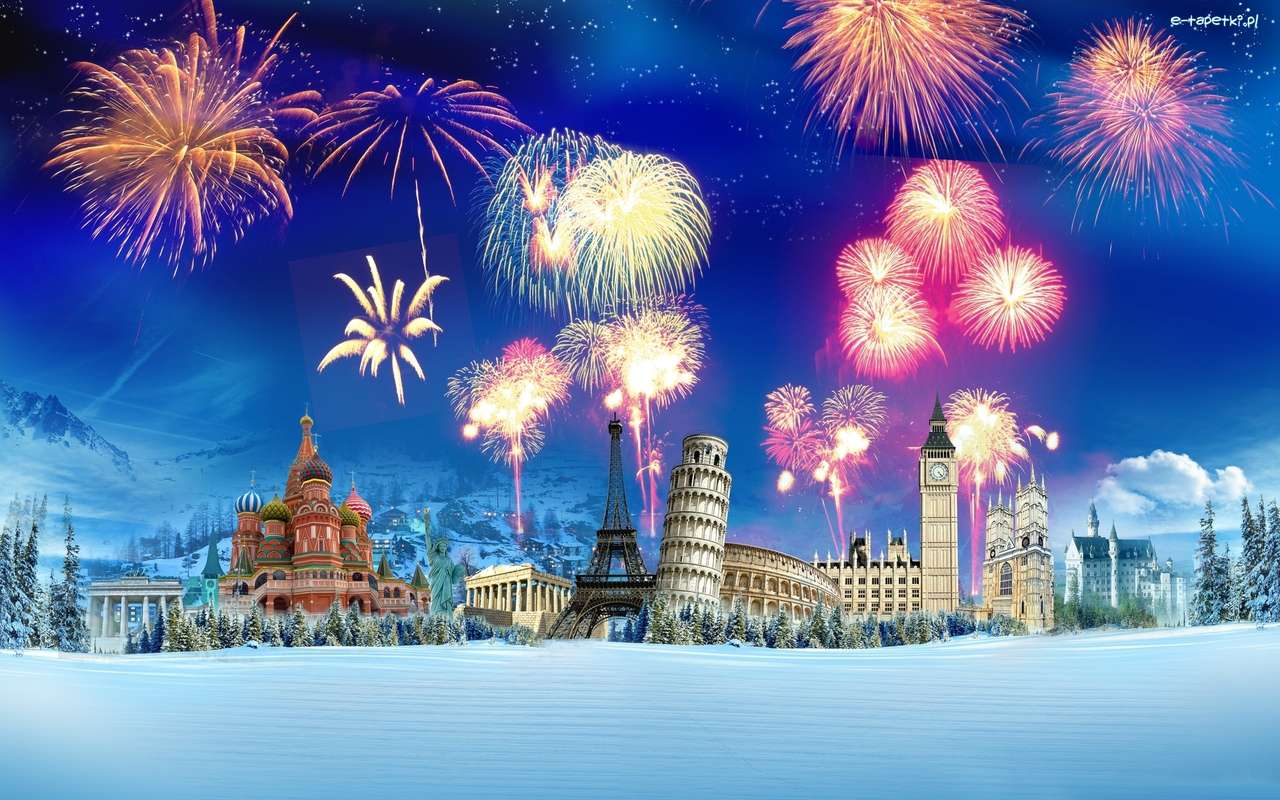 Fuochi d'artificio di Capodanno puzzle online