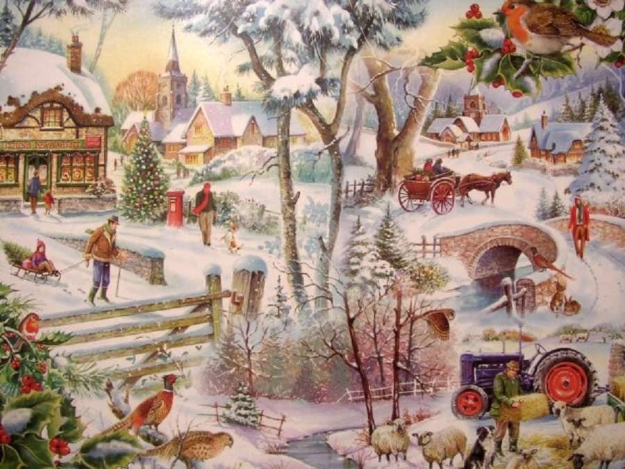 Vánoční obrázek. online puzzle