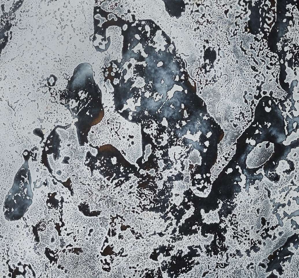 pietre bianche e nere su sabbia bianca puzzle online
