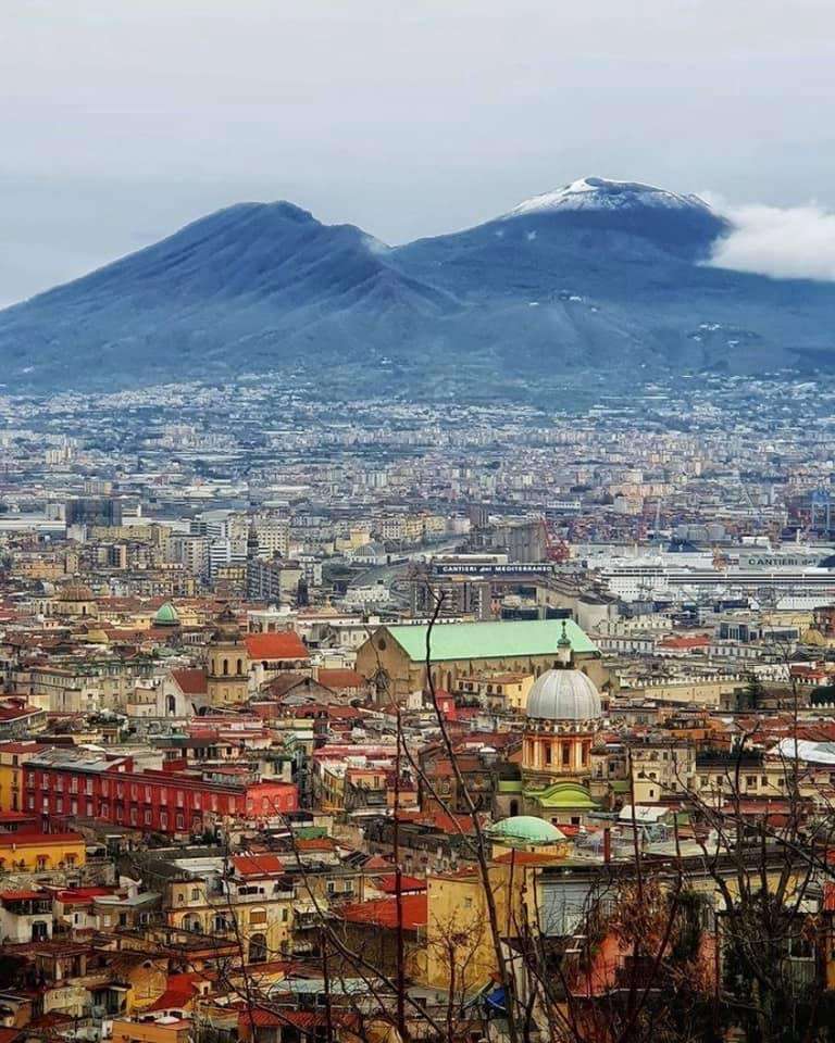 snö i Neapel Italien pussel på nätet