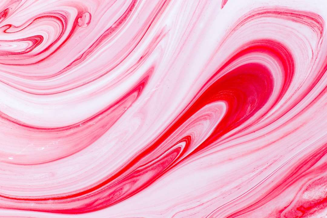 rózsaszín és fehér absztrakt festészet kirakós online