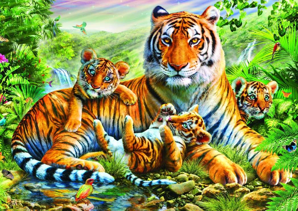 imagen- tigres rompecabezas en línea