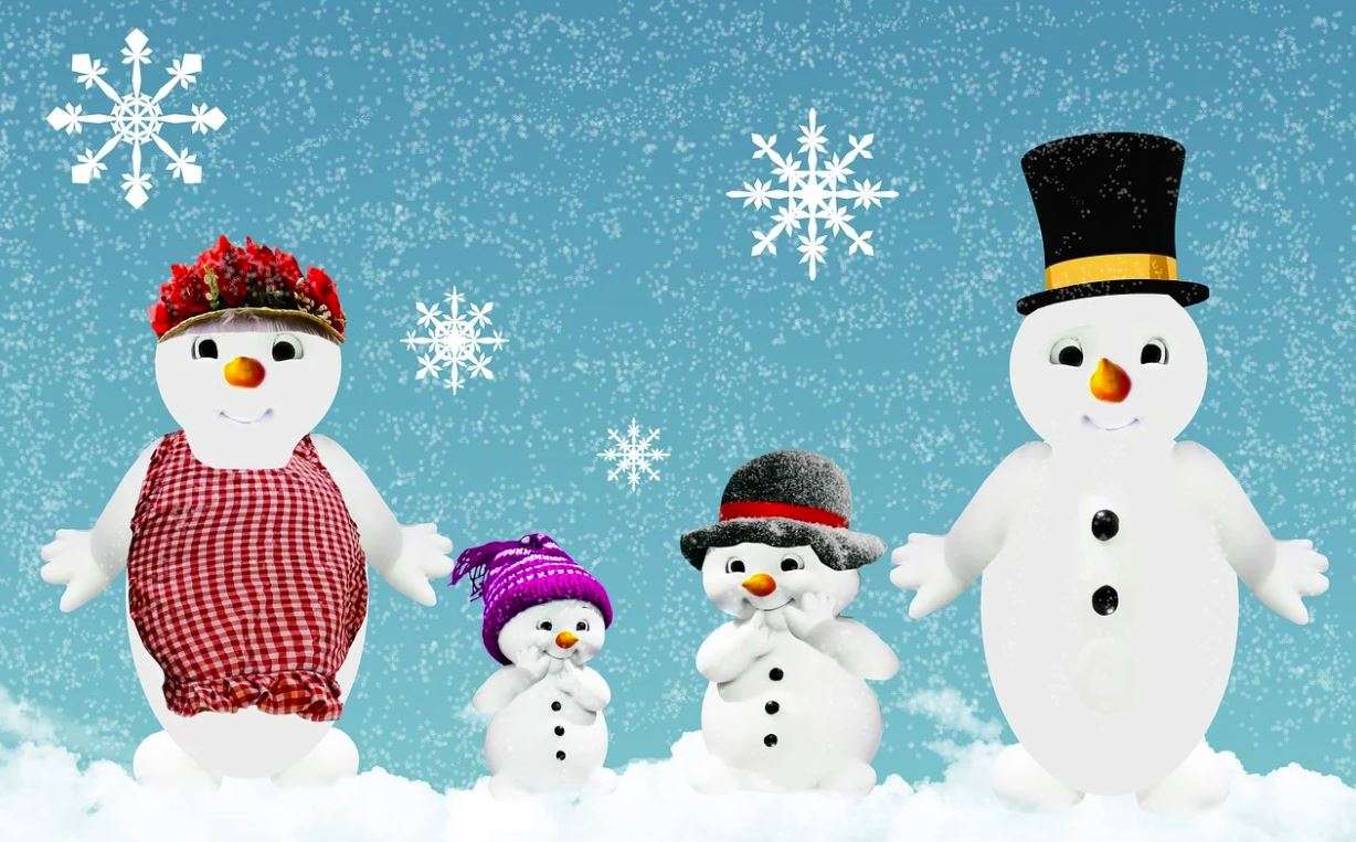 famille de bonhomme de neige puzzle en ligne