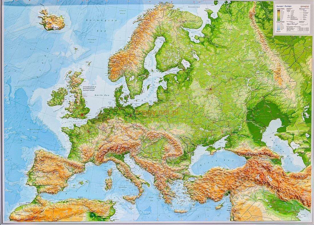 карта на Европа онлайн пъзел