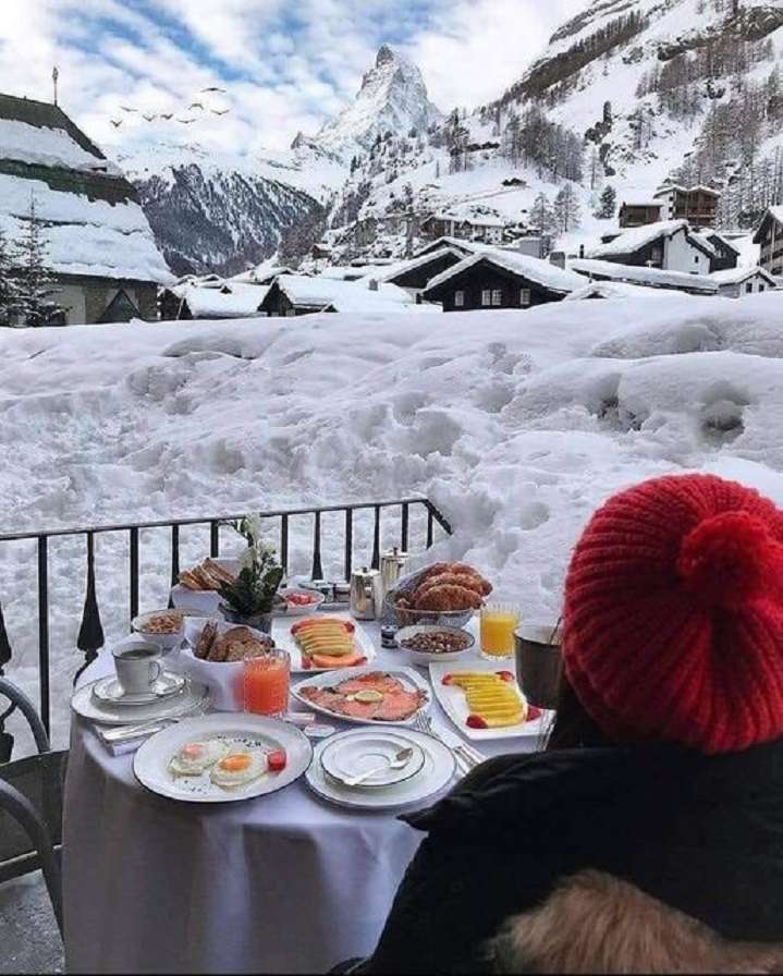 Зимняя Швейцария. пазл онлайн