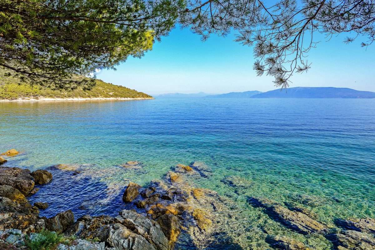 Пейзаж острова Црес Хорватия онлайн-пазл