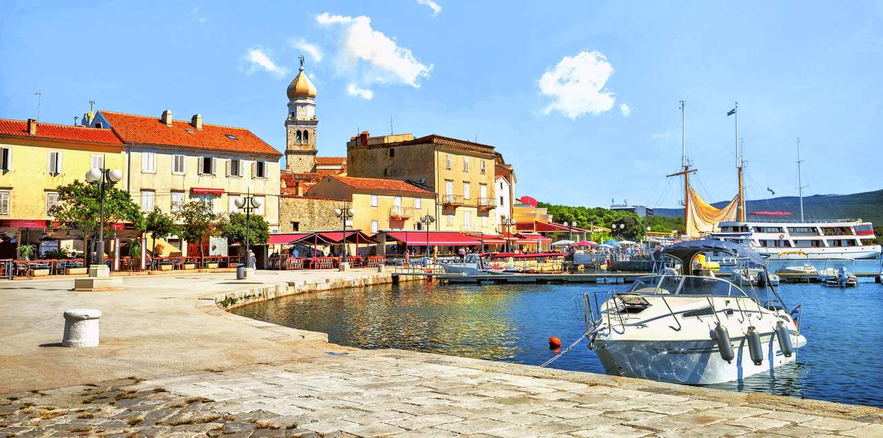 Città sull'isola di Krk Croazia puzzle online