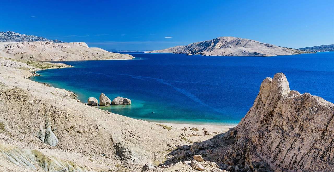 Остров Паг, крайбрежие на Хърватия онлайн пъзел