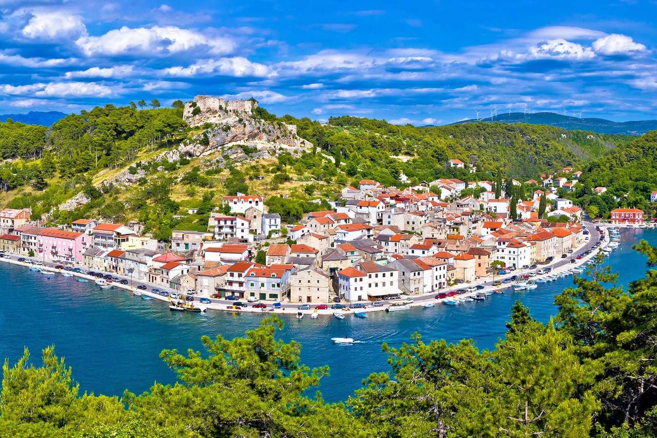 Hvar eiland Stari Grad stad Kroatië online puzzel